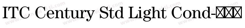ITC Century Std Light Cond字体转换